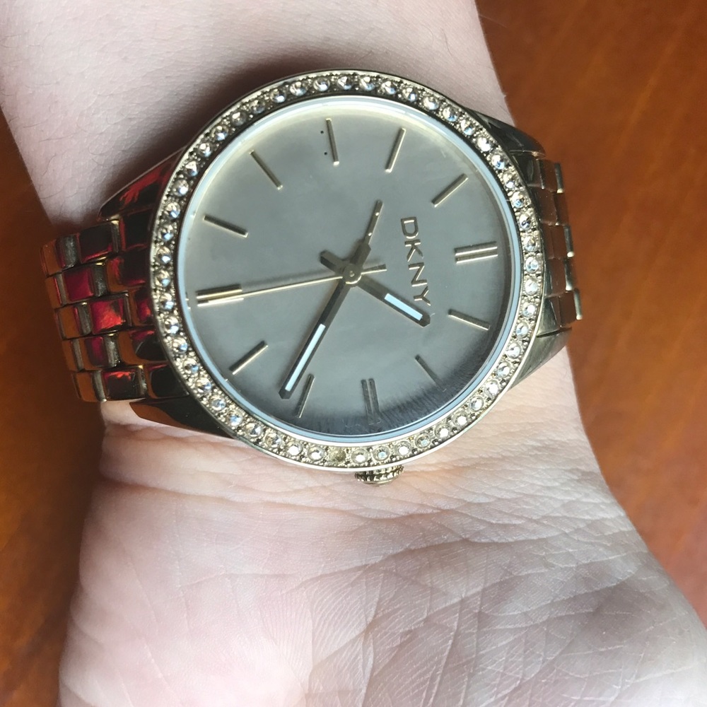 DKNY Goldtone bracelet watch